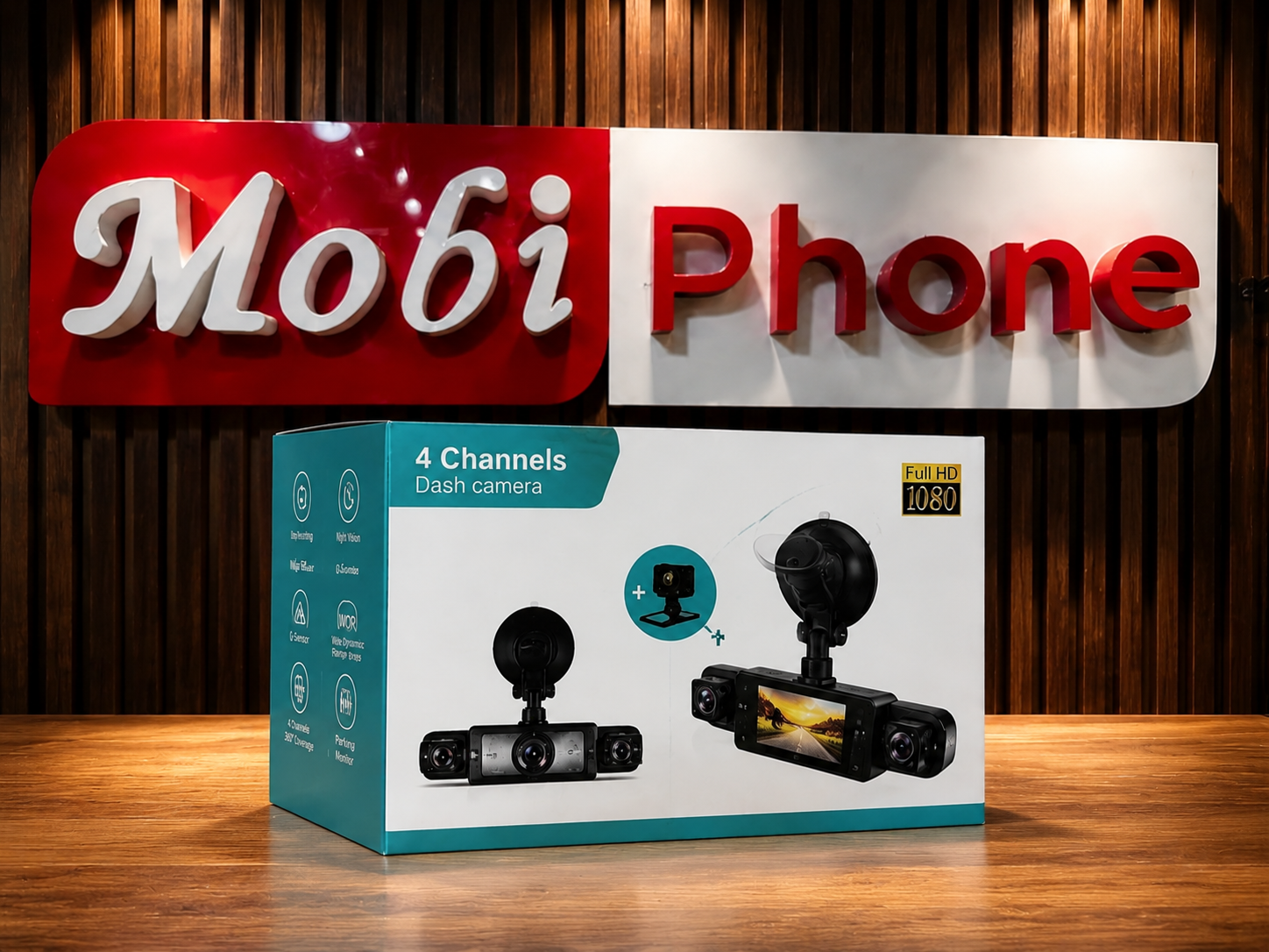 4 Channel Dash Cam Pro – كاميرا سيارة 360° بـ 4 عدسات Full HD
